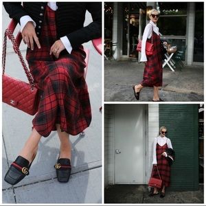 Zara Plaid Flannel Slip Dress Size Small